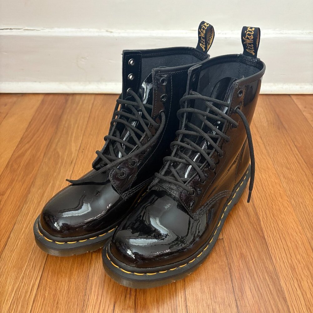 Women's 1460 Classic Patent Leather Combat Boots